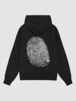 Finger Print Black Hoodie