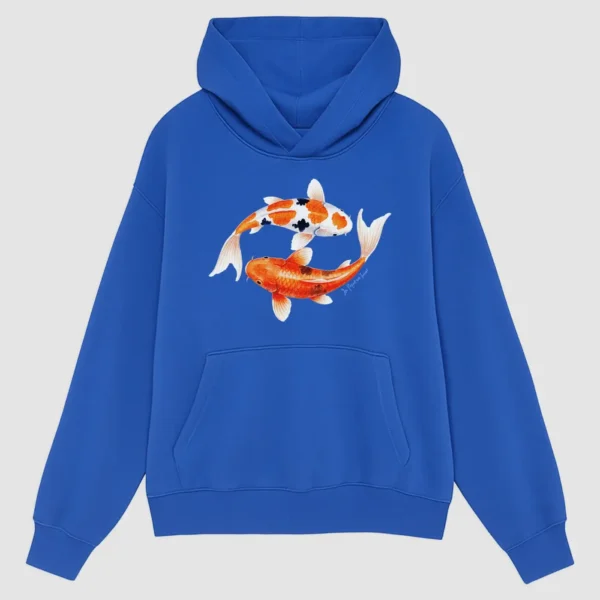 Koi Fish Blue Hoodie