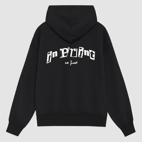 Letterpress Black Hoodie