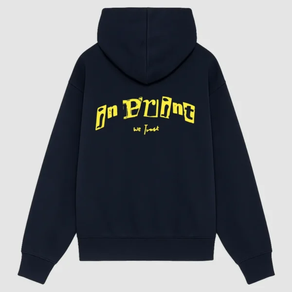 Letterpress Navy Hoodie