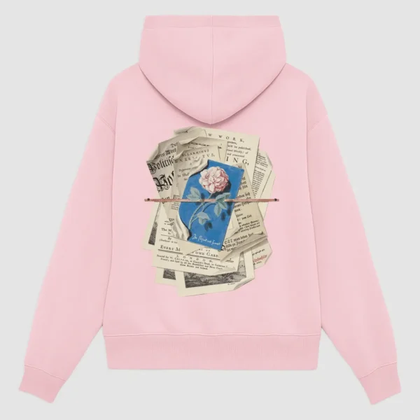 Newspaper Pink Hoodie