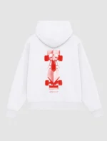 Racing Car White Hoodie