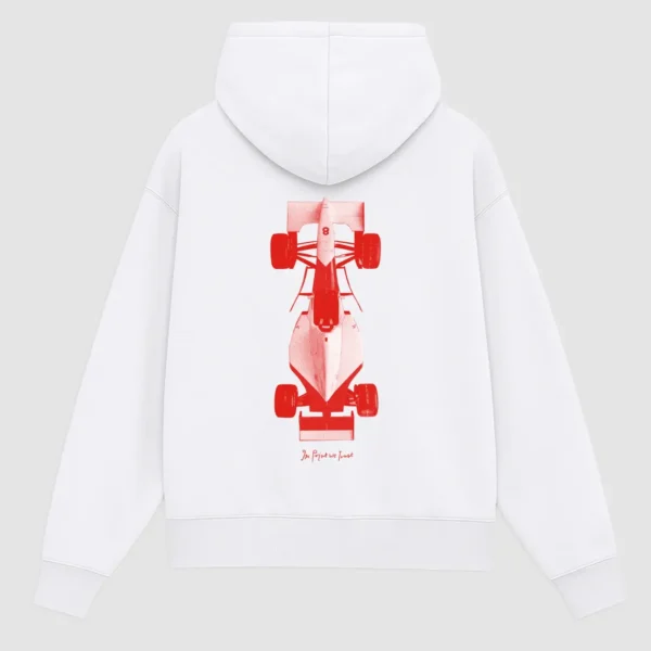 Racing Car White Hoodie