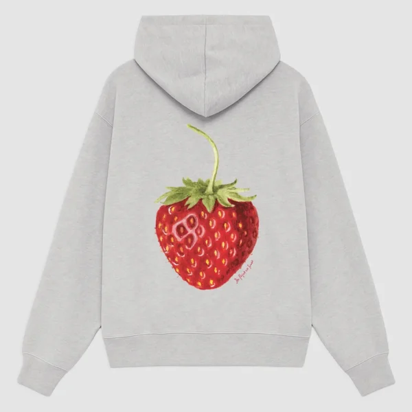 Strawberry Grey Hoodie