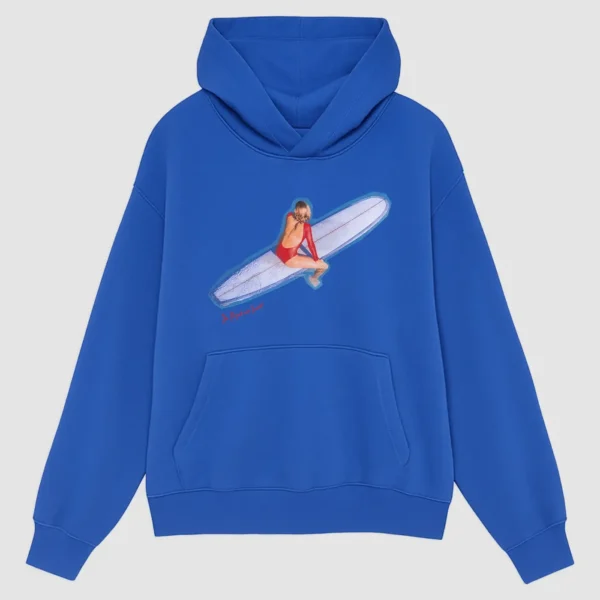 surf's up blue hoodie
